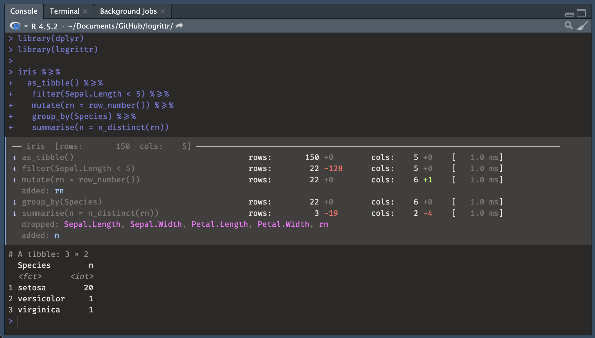 Example with %>=%